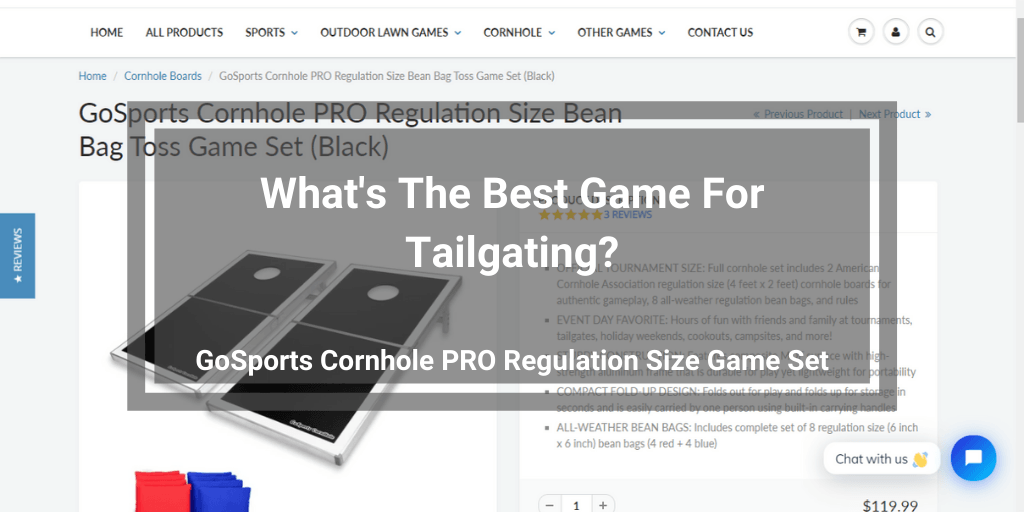 GoSports Cornhole PRO Regulation Size Game Set